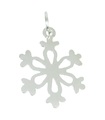 Schneeflocke Sterling Silber Charm .925 x 1 Winter Schnee Weihnachtsanhänger