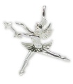 Fairy with magic wand sterling silver charm .925 x 1 Fairies charms