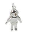 Charm de plata esterlina de estilo antiguo para traje de buceo .925 x 1 Charms de trajes de buzo