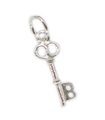 Iniziale B Lettera B Piccolo charm chiave in argento sterling .925 x 1 lettere