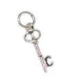 Initial C Letter C Small sterling silver key charm .925 x 1 Letters