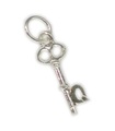 Initial Q Letter Q Small key charm of sterling silver .925 x 1 Letters