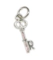 Initial R Letter R Small sterling silver key charm .925 x 1 Letters