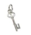 Iniziale U Lettera U Piccolo ciondolo chiave in argento sterling .925 x 1 lettere