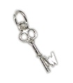 Iniziale W Lettera W Piccolo ciondolo chiave in argento sterling .925 x 1 lettere