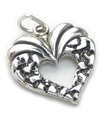 Ciondolo cuore in argento sterling .925 x 1 Ciondoli cuori d'amore