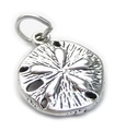 Sand dollar charm i sterling silver 925 x1 Sea Cookie Snapper Biscuit