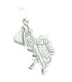 Breloque selle 2D en argent sterling .925 x 1 breloques cheval chevaux selles