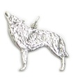 Colgante de plata de ley con lobo .925 x 1 Charms de lobos