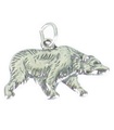 Bear 2D sterling silver pendant charm .925 x 1 pendants charms Bears