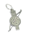 Köcher - Bogen - Pfeile 2D Sterling Silber Charm .925 x 1 Bogenschießen Charms