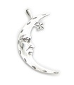 Man in the Moon GROTE sterling zilveren hanger .925 x 1 Moons celestial