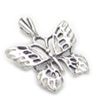 Pendentif papillon en argent sterling .925 x 1 pendentifs papillons