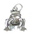 Frog - Toad 2D Sterling Silber Charm .925 x 1 Frogs Toads Charms