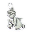 Angel praying sterling silver 2D charm pendant .925 x 1 Angels charms