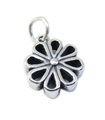 Charm de plata esterlina con margaritas .925 x 1 Charms de flores y margaritas