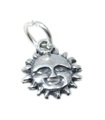 Sun face TINY charm i sterling silver .925 x 1 Happy Weather -berlocker