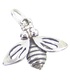 Bee Sterling Silber Charm 2D .925 x 1 Bienen Insekt Insekten Charms