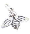 Bee Sterling Silber Charm 2D .925 x 1 Bienen Insekt Insekten Charms