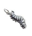 Caterpillar sterling silver 2D charm .925 x 1 Caterpillars berlocker