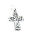 PEQUEÑO colgante Charm de plata de ley con cruz estampada .925 x 1 cruces