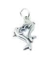 Delfiner i charm i sterlingsilver i hjärta .925 x 1 Hearts Dolphin -berlocker