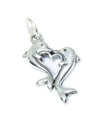 Charme en argent sterling dauphins espiègles .925 x 1 Charmes jouant des dauphins