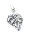 Breloque feuille en argent sterling .925 x 1 Breloques arbres et feuilles