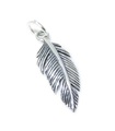 Charm de plumas de plata de ley .925 x 1 Charms de plumas