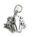 Frog Toad charm i sterling silver .925 x 1 Frogs Toads berlocker