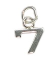 Number 7 TINY sterling silver charm .925 x 1 Numbers Seven