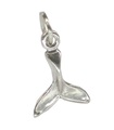 Charm de plata de ley PEQUEÑO de cola de ballena .925 x 1 Charm de colas de ballena