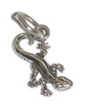 Charm minúsculo de plata esterlina lagarto gecko minúsculo encantos de .925 x 1