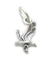 Charm águila PEQUEÑA de plata esterlina .925 x 1 Charm águilas pájaro pájaros