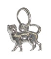 Cat Tiny charm i sterling silver .925 x 1 Pussy Cats Husdjur charm