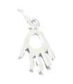 Petroglyph Hand liten sterling silver charm .925 x 1 Hands berlocker