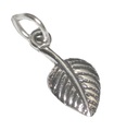 Leaf TINY sterling silver charm .925 x 1 Leaves charms