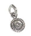 Flower TINY charm i sterlingsilver .925 x 1 Blommor