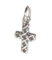 Cross TINY charm i silver .925 x 1 TINY Holy Crosses berlocker