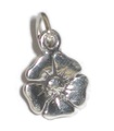 Poppy liten charm i sterling silver .925 x 1 Vallmo Poppys charm