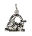 Giraff liten charm i 2D sterling silver .925 x 1 Giraff charmar