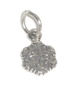 Snowflake Tiny sterling silver charm .925 x1 Snow and Christmas charms