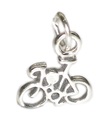 Bike Bicycle TINY charm in argento sterling .925 x 1 Ciondoli per bici