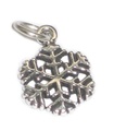 Snowflake liten charm i sterling silver .925 x 1 Snow Flakes berlocker