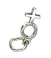 Female symbol tiny sterling silver charm .925 x 1 Women charms