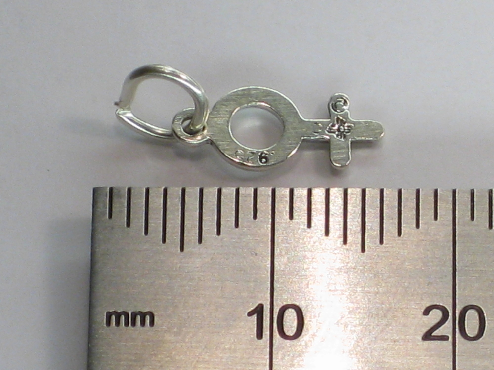 Female symbol tiny sterling silver charm .925 x 1 Women charms