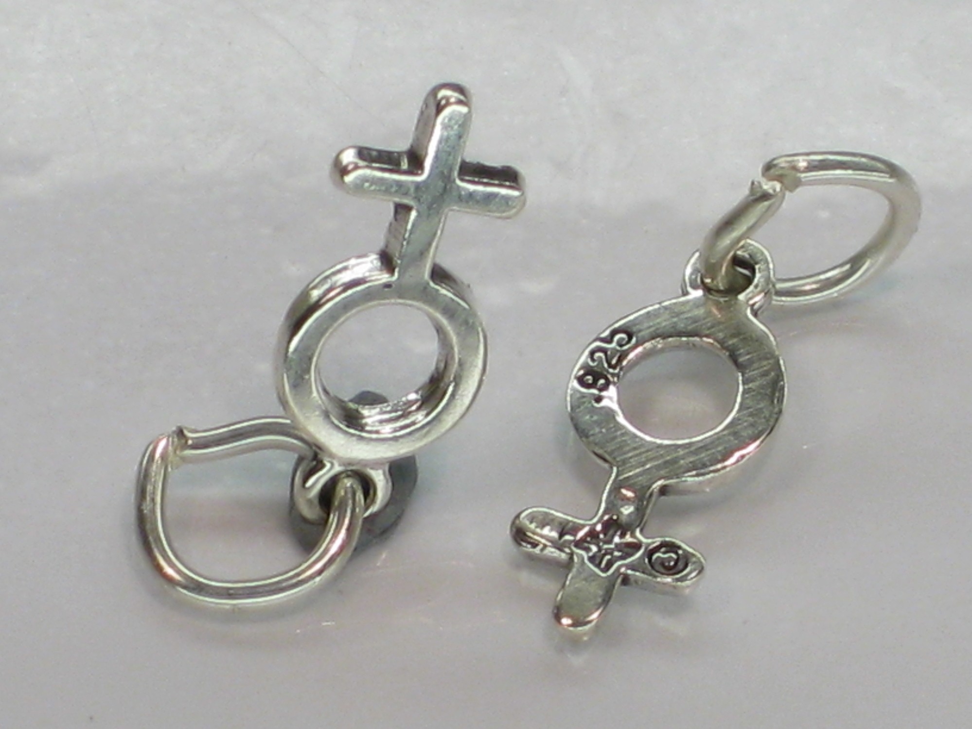 Female symbol tiny sterling silver charm .925 x 1 Women charms