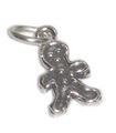 Lebkuchenmann Tiny Sterling Silber Charm .925 x1 Sweets Candy Charms