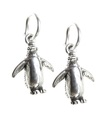 Förpackning med 2 Penguin TINY charm i sterling silver .925 Pingviner charm