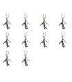 Packung mit 10 Pinguin TINY Sterling Silber Charms Pinguine Charm